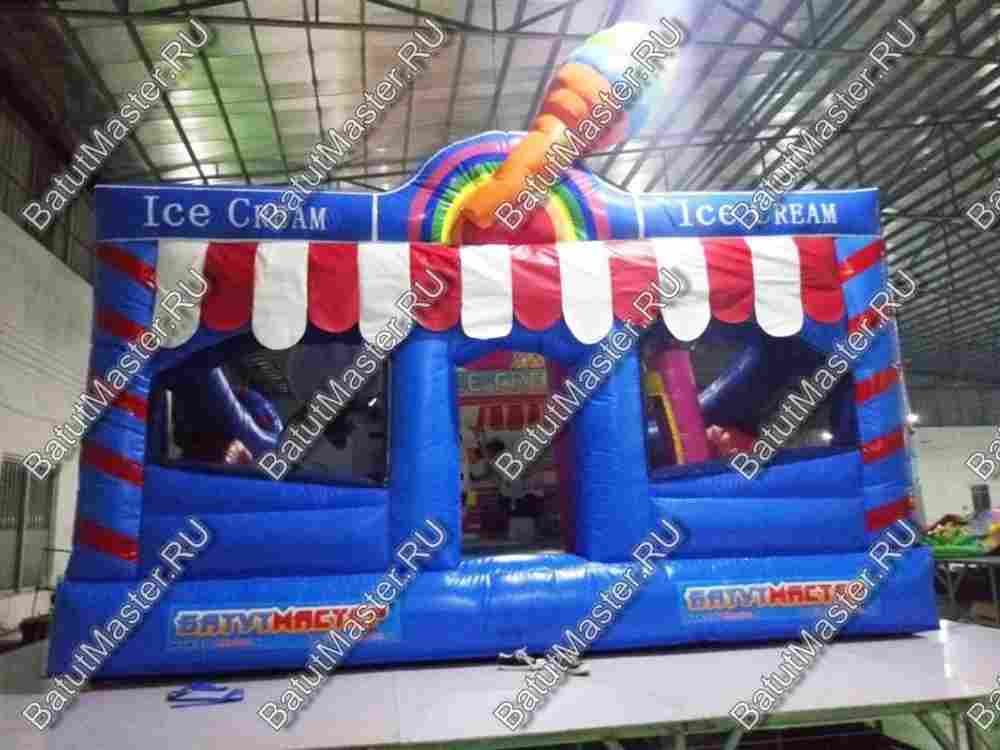 Коммерческий надувной батут "Мороженое" 6*6*3.5 м