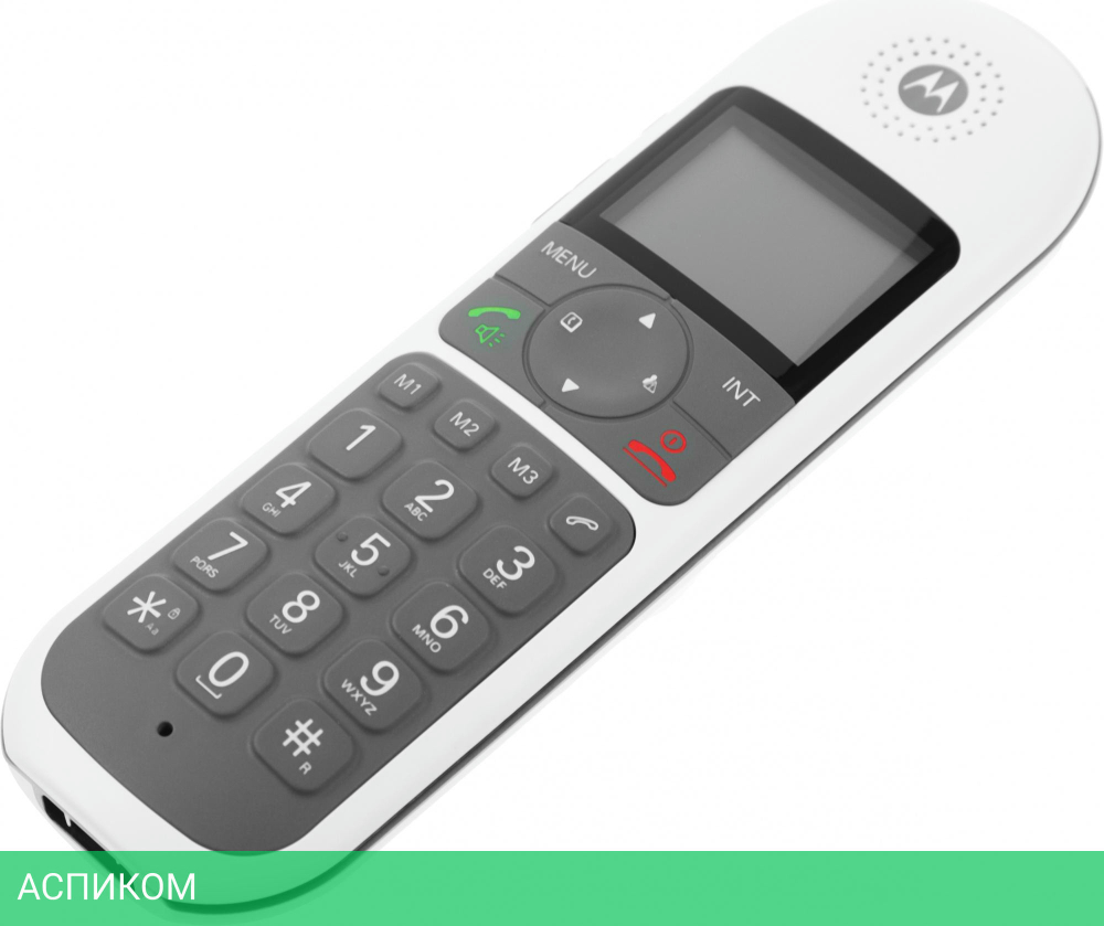 Радиотелефон DECT Motorola CD5001 черный/белый (107CD5001WHITE)