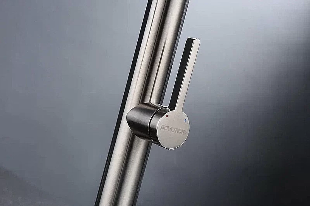Смеситель для кухни Paulmark Leader Le214101-BS брашированная сталь