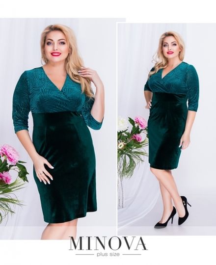 Платье 00260-зеленый Minova Фото 1