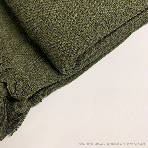 Плед-покрывало из хлопка Berlino, цвет Хаки