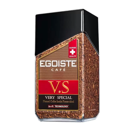 Кофе молотый в растворимом Egoiste V.S., 100 г, стеклянная банка