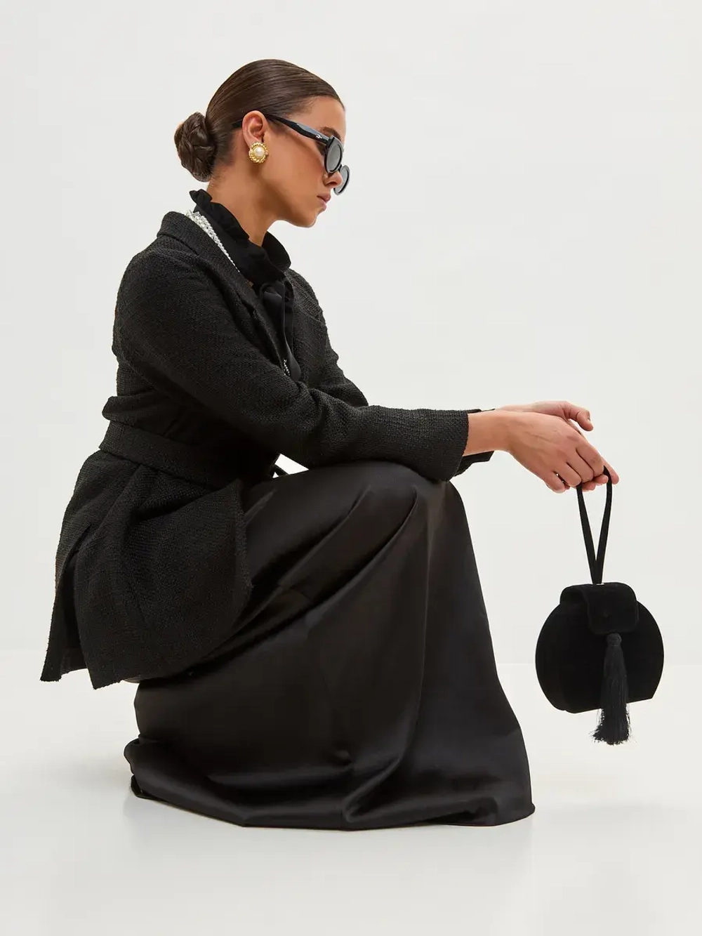 Черная юбка вискозная