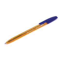 Ручка шариковая BRAUBERG "X-333" AMBER, СИНЯЯ, корпус тонированный оранжевый, узел 0,7 мм, линия письма 0,35 мм, 142832
