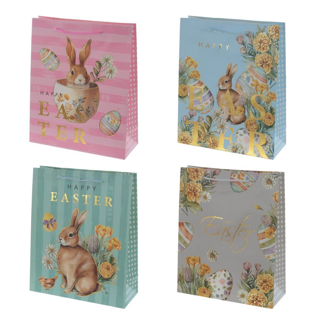 GAEM Пакет подарочный (бумага 210г/м2, блок микс 12шт), L26 W10 H32 см, 4в.