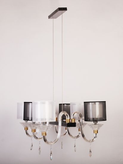 Подвесная люстра Manne L.4306-6 SILVER BL+WH