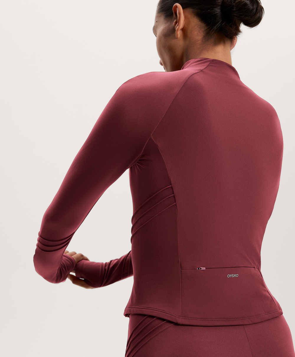 Oysho Легкая теплая куртка Nerve, сливовый