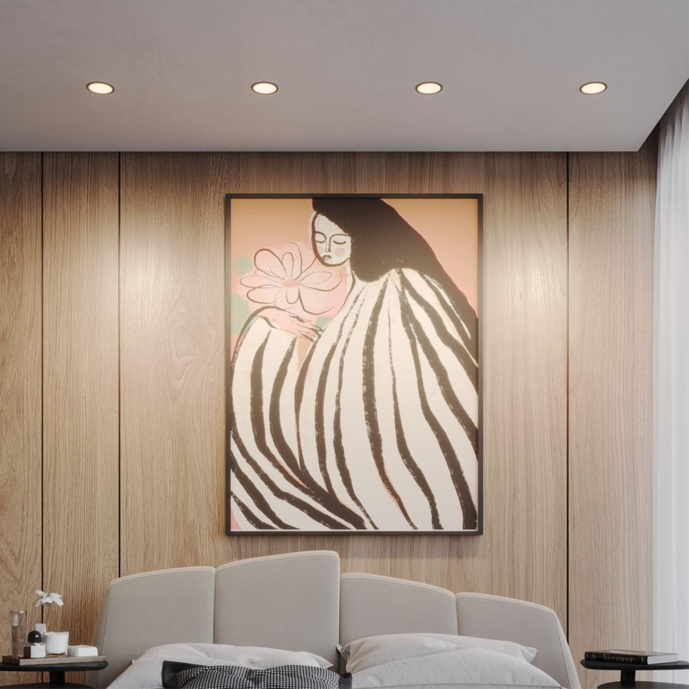 359878 WIR NT26 000 черный Светильник встраиваемый с переключателем цв. температуры IP20 LED 12W 100-265V 3000К/4000К/6000К LANTE