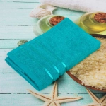 Полотенце махровое 50*90см «LUNA» цвет зеленый 05050 плотность 360гр/м2