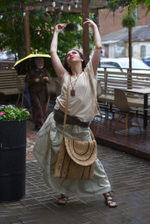 Плетёная сумка из джута