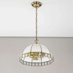 Citilux Шербург-1 CL440132 Люстра витражная подвесная Бронза