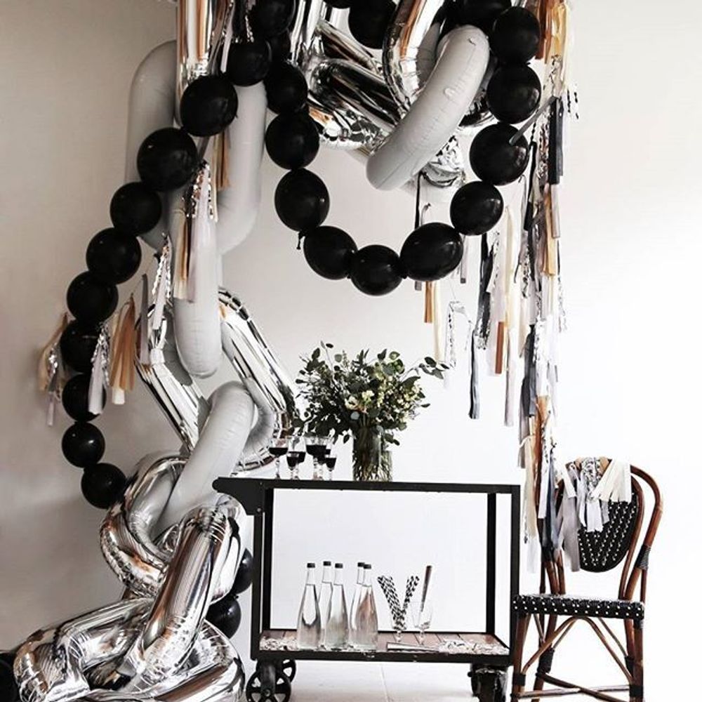 Шар (40"/102 см) Цифра, 0, Серебро, в упаковке