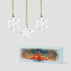 Набор из 3 елочных игрушек-снежинок Farforite «Главная елка страны 2» в подарочной коробке