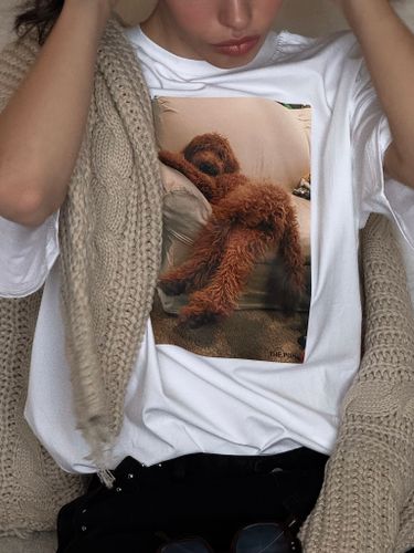 Белая футболка Christmas Dog