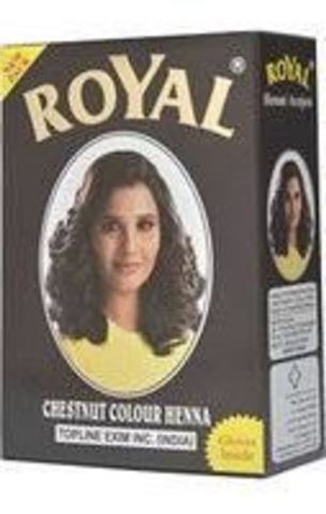 Краска на основе хны Royal Chestnut цвет Каштан для волос, ресниц и бровей, 6х10 гр.= 60 гр.