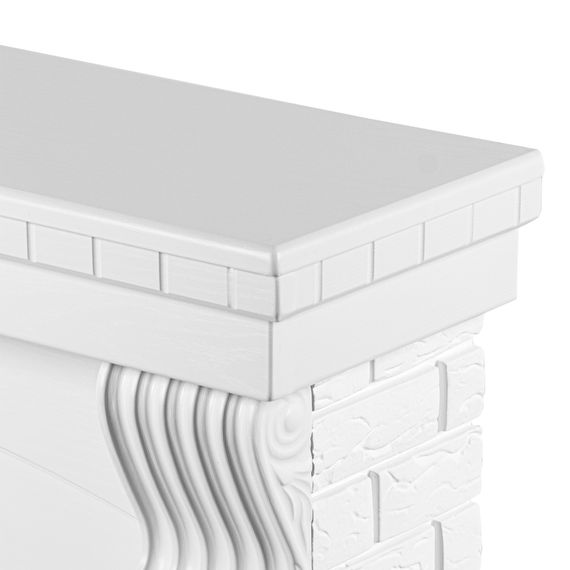 Портал Firelight Jersey Classic камень белый, белый дуб купить в Москве и Московской области по низкой цене с доставкой по России — (3) Портал Firelight Jersey Classic камень белый, белый дуб — (3)