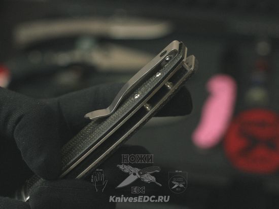 Складной нож REPTILIAN НКВД-03-2 c клинком из стали D2, рукоять микарта