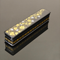 Шкатулка/пенал "Золотой виноград" с ручной росписью