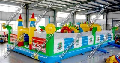 Коммерческий надувной батут "Радужный город" 10*6*3 м