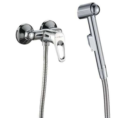 СМЕСИТЕЛЬ ОДНОРУЧНЫЙ С ГИГИЕНИЧЕСКИМ ДУШЕМ ХРОМ DR37058