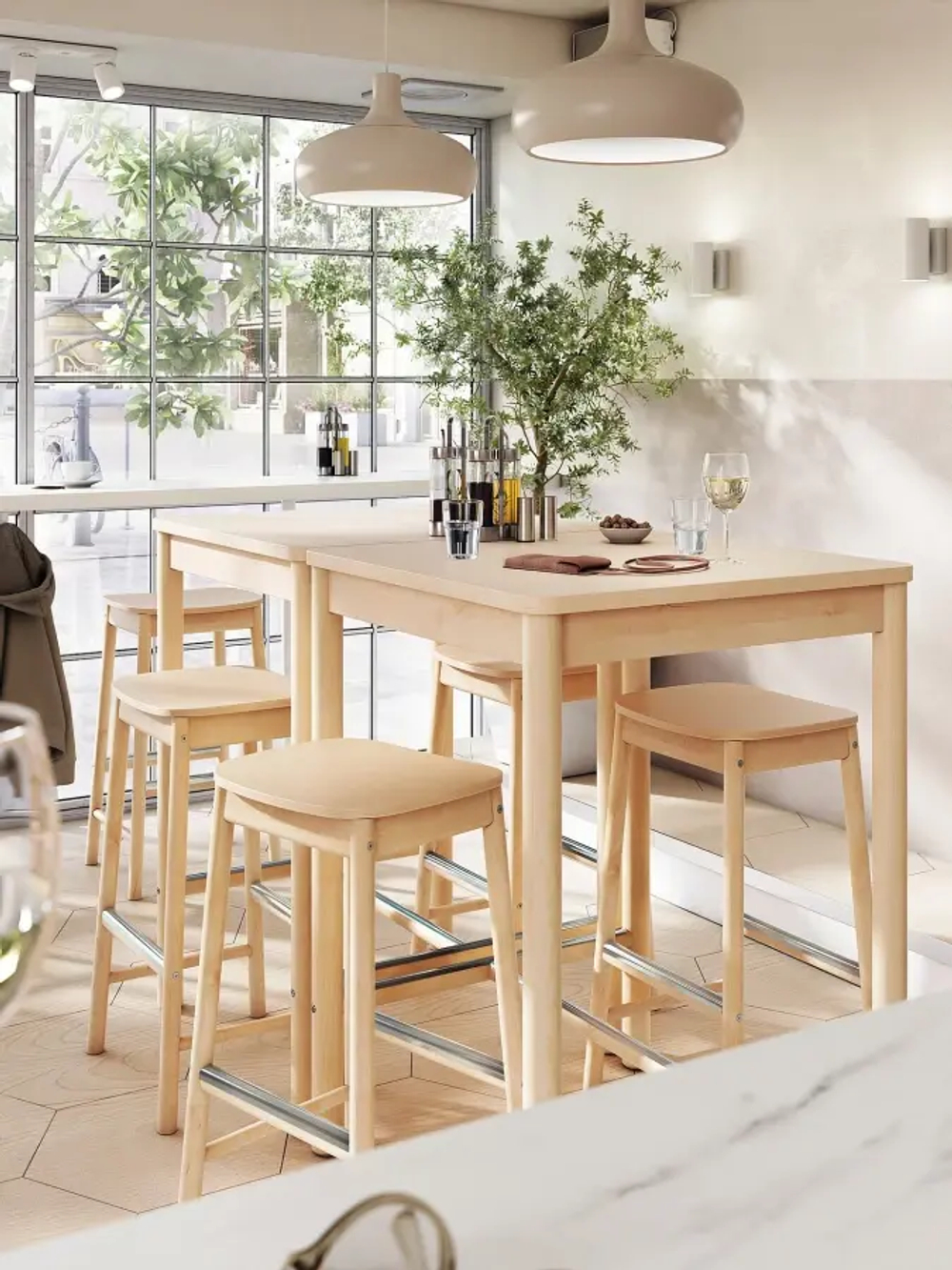 Барный стул - IKEA  RÖNNINGE/RONNINGE /РЁННИНГЕ  ИКЕА, 39х44х75 см ,  береза