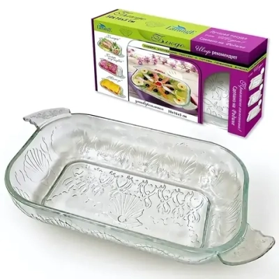 Блюдо стеклянное 30*16*5см «Ракушка»