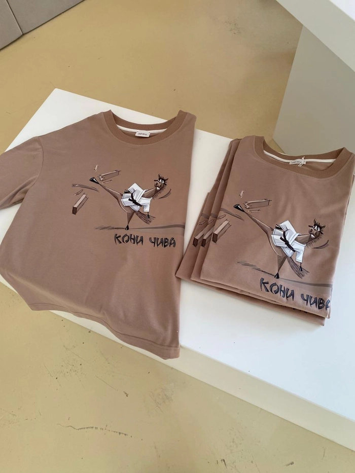 ФУТБОЛКА ЖЕНСКАЯ ФЛИН КАРАМЕЛЬНЫЙ КОНИ ЧИВА