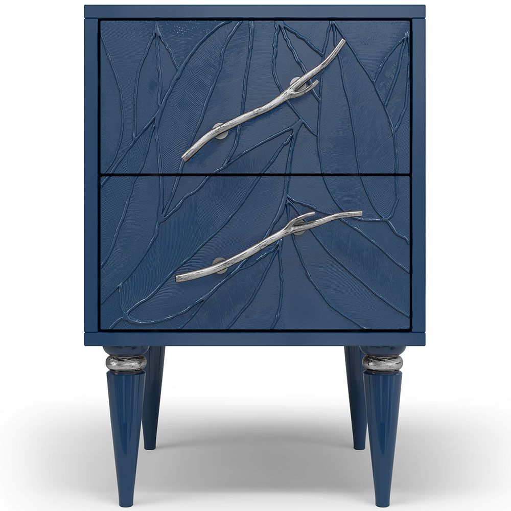 Тумба Арт Колор leaves Классик Сильвер Королевский синий