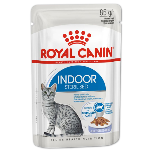 Royal Canin корм консервированный для пожилых кошек 7+ кусочки в желе домашние стерилизованные