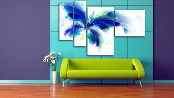 Модульная картина "Абстракция бабочки"