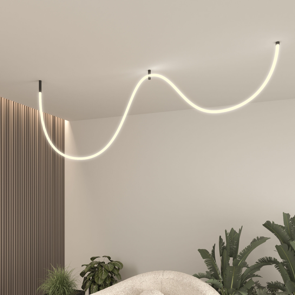 Гибкий неон 336Led 12W IP20 3000K Full light круглый теплый белый, 3 м 24V 12W 336Led 2835 IP20