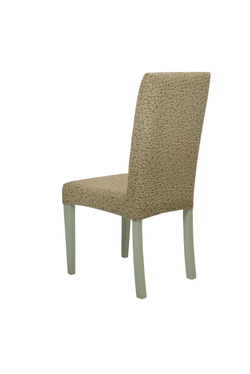 Чехол на стул без оборки Жаккард, цвет Какао, Набор 2 шт.