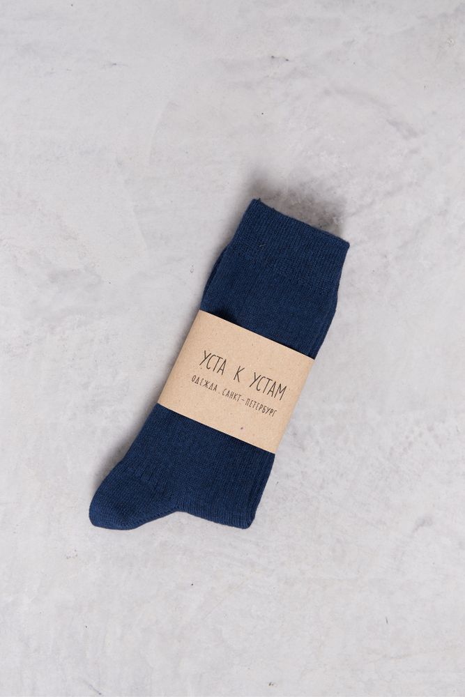 Носки из хлопка синего цвета
