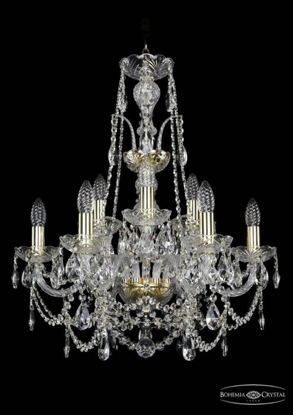 Подвесная люстра Bohemia Ivele 1411/6+3/195/XL-65/G