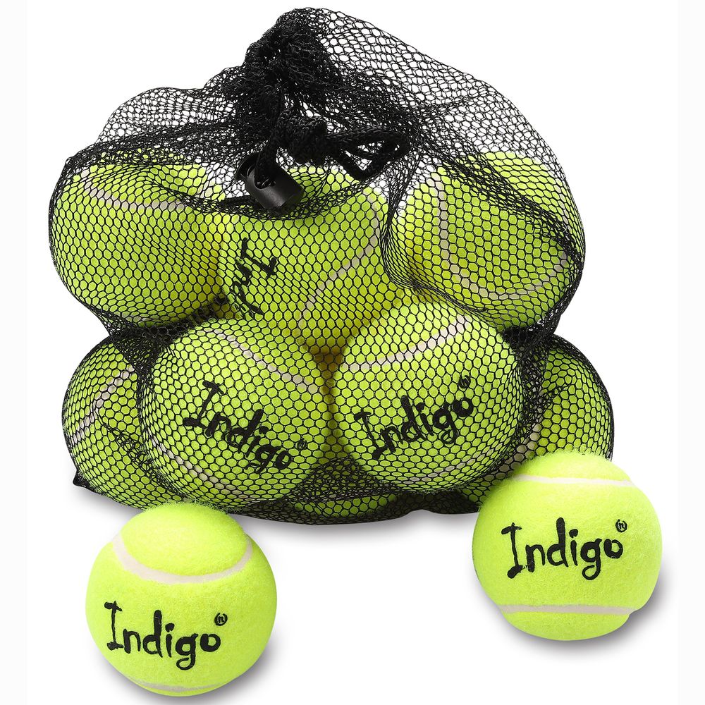 Мяч для большого тенниса Indigo (12 шт в сетке) начальный уровень