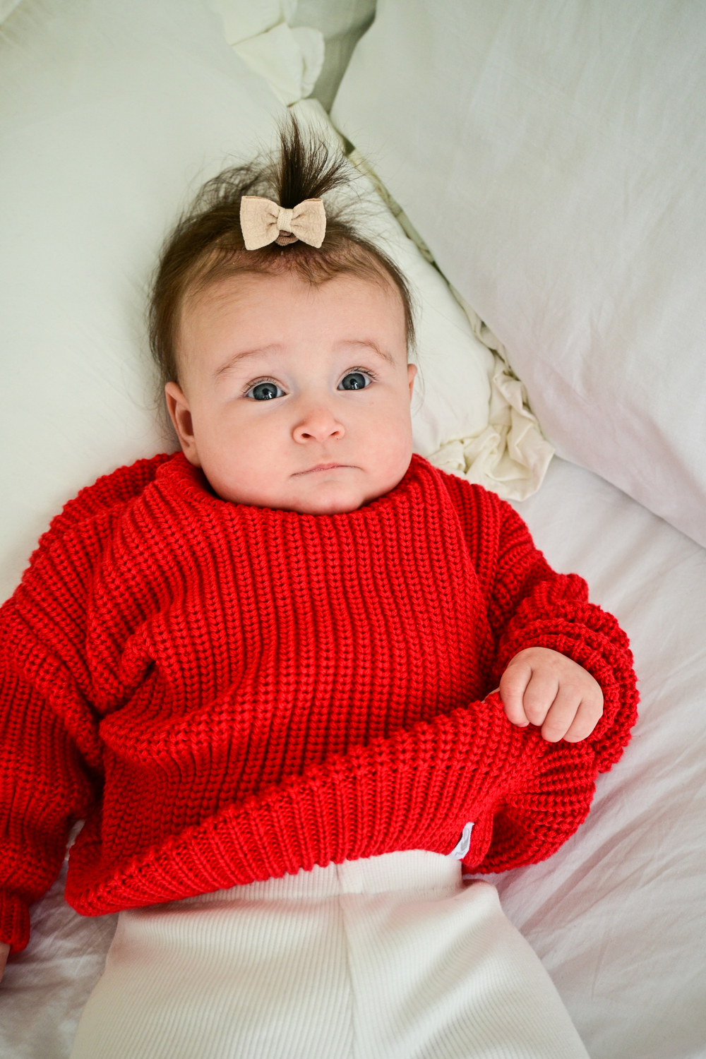 Джемпер вязаный oversize красный