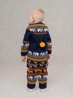 Вязаный комбинезон для новорожденных и малышей на молнии