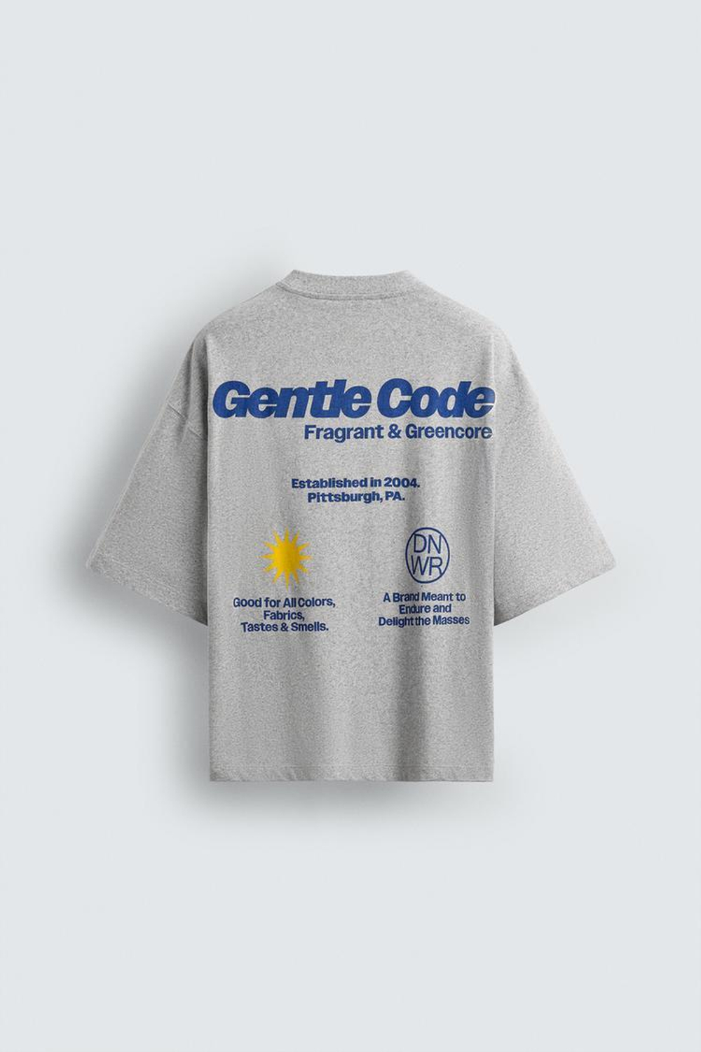 ZARA ФУТБОЛКА С КОМБИНИРОВАННЫМ ПРИНТОМ СОЛНЦА, СЕРЫЙ МЕЛАНЖ