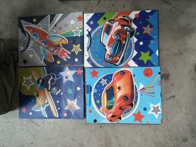 Пакет подарочный "Для мальчиков" 44*31*12см,с глитт,ручки-шнурок,4 диз.