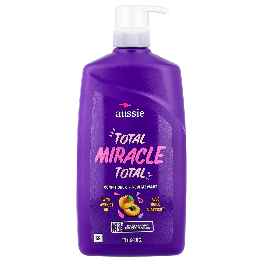 Aussie, Total Miracle, кондиционер с абрикосовым маслом, для всех типов волос, 778 мл (26,2 жидк. унции)