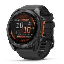 Умные часы Garmin Fenix 8, 51 мм, AMOLED, Slate Gray with black silicone band