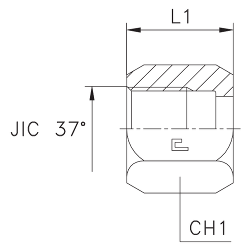 Гайка N JIC 9/16"