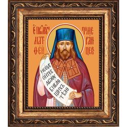 Матфей Померанцев преподобномученик. Икона на холсте.