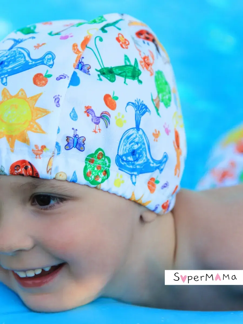 Шапочка для плавания детская непромокаемая для бассейна