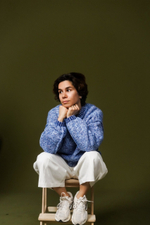 Штаны в корейском стиле из джинсы Айвори