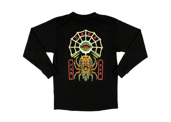 Лонгслив HOOK Паук черный