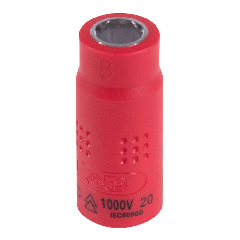 KING TONY (2335VE08M) Головка торцевая диэлектрическая шестигранная 1/4", 8 мм