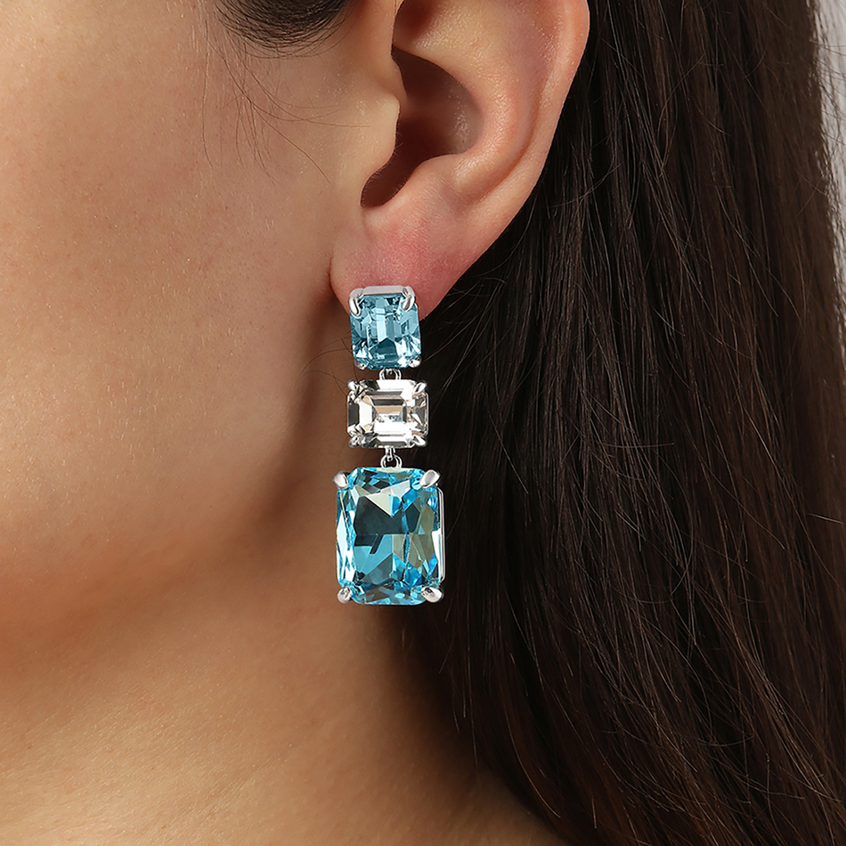 Серьги Dyrberg Kern ESMARA SS AQUA / CRYSTAL 460015