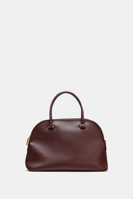 ZARA ГОРОДСКАЯ СУМКА С ДВУМЯ РУЧКАМИ, БОРДОВО-КРАСНЫЙ