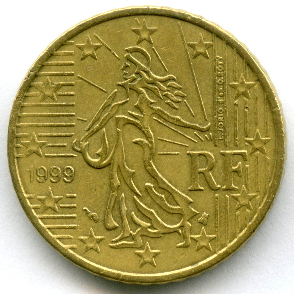 50 евроцентов 1999 год. Франция. Регулярный выпуск. Тип 1. Нордик XF